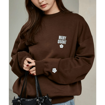 【 MARY QUANT × PUBLUX 】刷毛圓領 Logo 大學T14