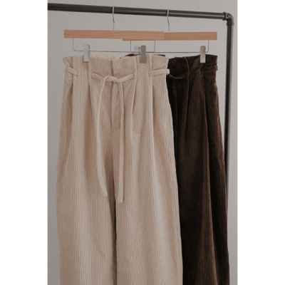 【 tento 】Wide-Leg Corduroy Pants｜高腰寬版燈芯絨長褲13