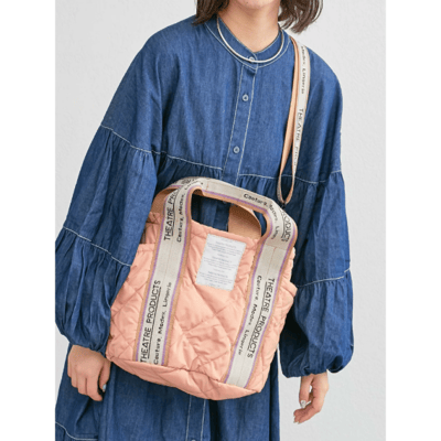 【THEATRE PRODUCTS 限定聯名 】緹花織帶絎縫水桶托特包10
