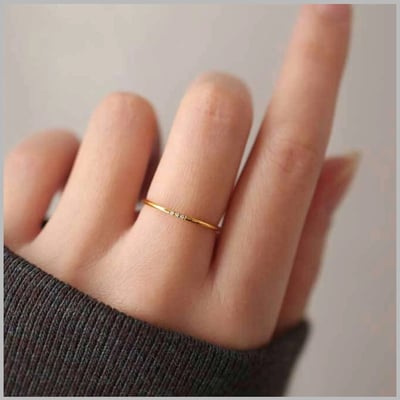 【 日本品牌 SHEIL 】抗敏細緻排鑽戒指5