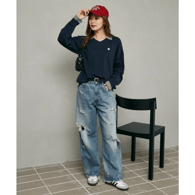 【 MARY QUANT × PUBLUX 】別注格紋襯衫假兩件 Polo 針織上衣11