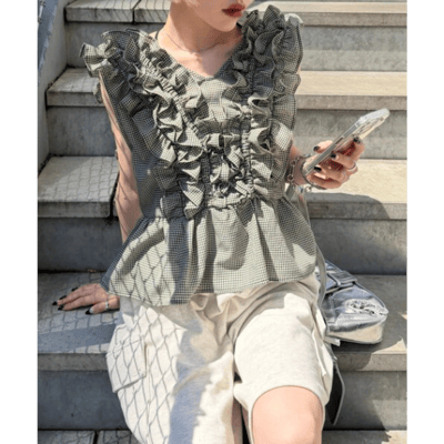 【 w closet 】法式短袖襯衫上衣6