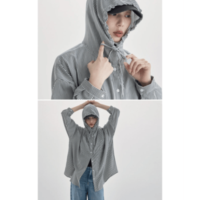 【 日本 etoll 】UV防曬連帽襯衫外套9