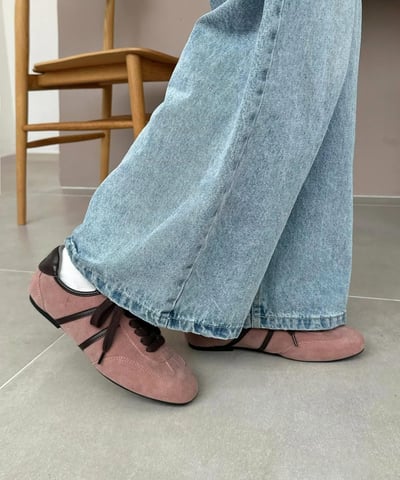 【日本DASCOAT】麂皮風緞面芭蕾運動鞋3