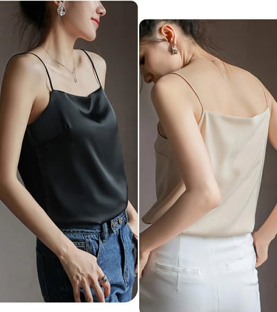 【 日本 Dark Angel 】緞面立體杯背心/細肩帶 2件組3