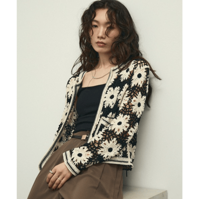 【 Lutim by u 】手工感勾編針織小外套1