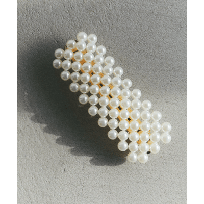 【日本DISCOAT】寬版珍珠髮夾4