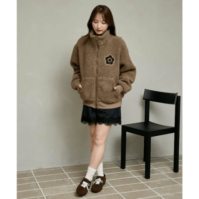 【 MARY QUANT × PUBLUX 】別注滿版花朵毛絨外套11