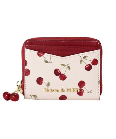 【 Maison de FLEUR 】Cerise Claire 櫻桃卡片零錢包 🍒1