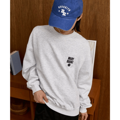 【 MARY QUANT × PUBLUX 】刷毛圓領 Logo 大學T8