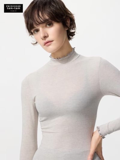 【日本UNIOLO】極暖 HEATTECH  卷卷邊發熱衣6