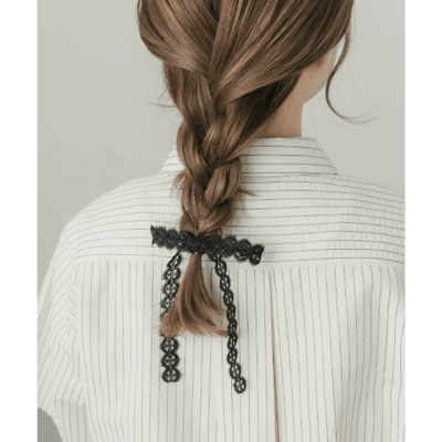 【日本DISCOAT】蕾絲緞帶髮夾2