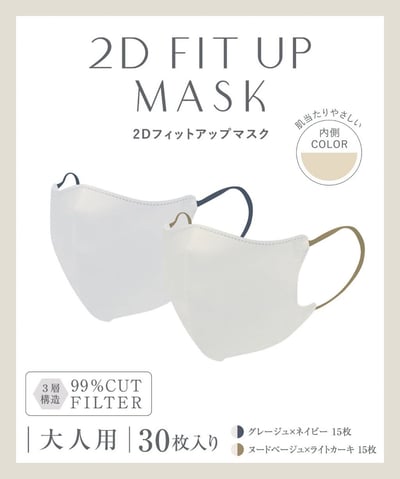 【3COINS】2D自然貼合口罩 30片裝5