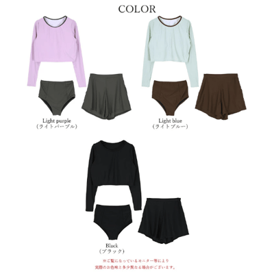 【SEADRESS】三件式長袖比基尼泳衣套裝（附短褲）13