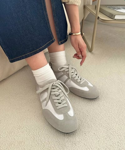 【日本DASCOAT】麂皮風緞面芭蕾運動鞋7