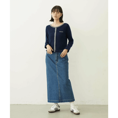 【 MILKFED. 】 FRILL KNIT CARDIGAN 撞色荷葉邊針織開襟衫12