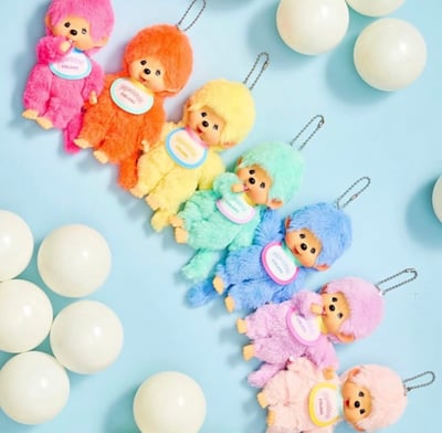 【 Monchhichi 夢奇奇 】 COLORS 繽紛顏色系列娃娃吊飾2