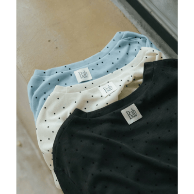 Bab透膚水點點荷葉邊上衣8