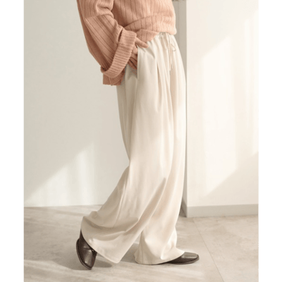 【apres jour clair】繭型抽繩休閒褲10