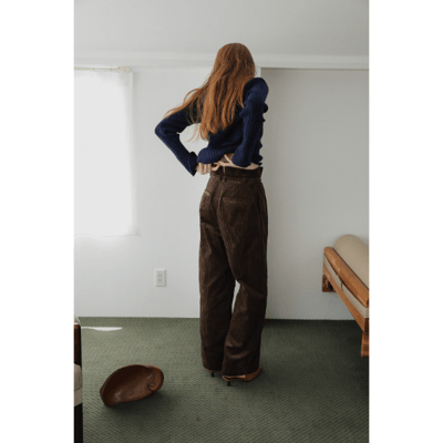 【 tento 】Wide-Leg Corduroy Pants｜高腰寬版燈芯絨長褲11