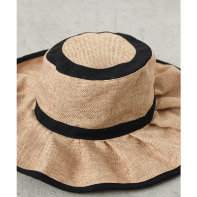 【 CIAOPANIC TYPY 】抗 UV 可摺疊黃麻荷葉邊遮陽帽10