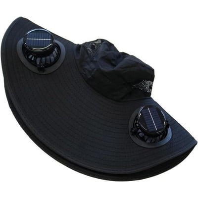 【 日本直送 】太陽能＋USB 雙效充電風扇遮陽帽3