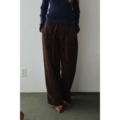 【 tento 】Wide-Leg Corduroy Pants｜高腰寬版燈芯絨長褲2