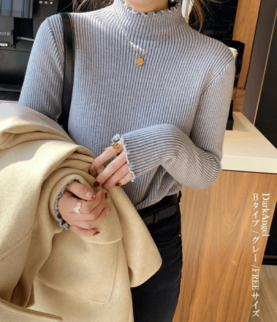 【日本直送 】內刷毛（裏起毛）的針織上衣4