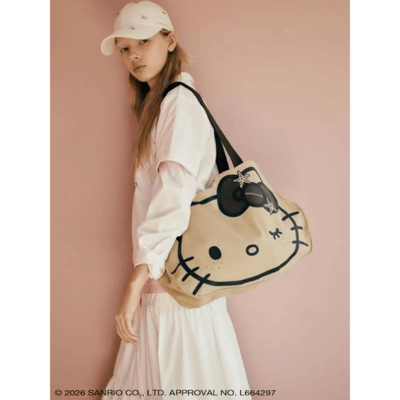 【sanrio house 】Hello Kitty 臉型托特包2