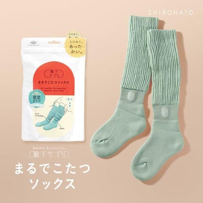 【日本okamoto】保暖中筒襪23-25cm 店鋪限定色2