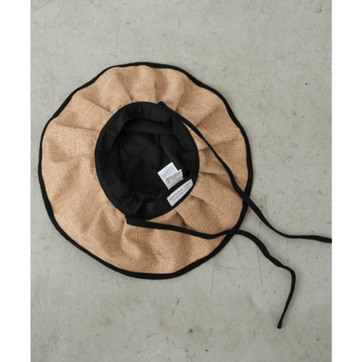 【 CIAOPANIC TYPY 】抗 UV 可摺疊黃麻荷葉邊遮陽帽9