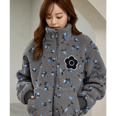 【 MARY QUANT × PUBLUX 】別注滿版花朵毛絨外套4