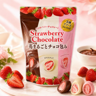 日本人氣草莓巧克力綜合包｜3種口味一次滿足 🍓🍫1