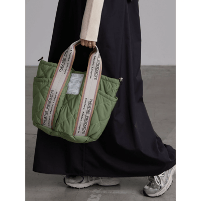 【THEATRE PRODUCTS 限定聯名 】緹花織帶絎縫水桶托特包14