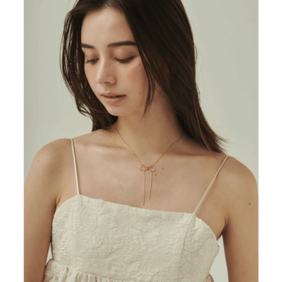 【 日本ciite 】抗敏醫療鋼簡約蝴蝶結項鍊2