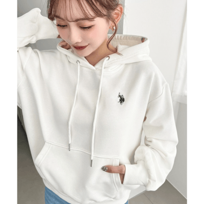 【 U.S. POLO ASSN 】經典刺繡短版連帽外套8