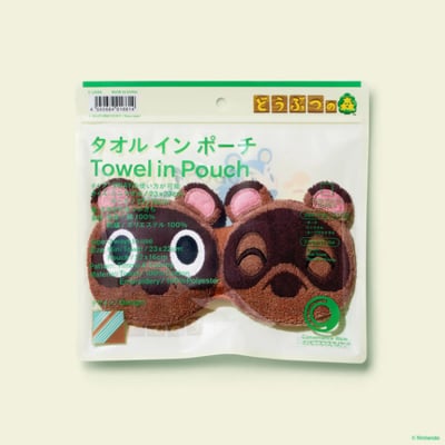 【 日本FamilyMart 】動物森友會」 豆狸與粒狸毛巾1