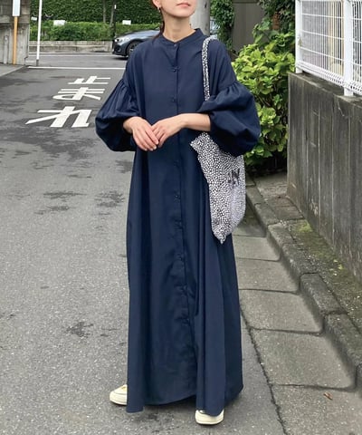 【CORNERS by KR 】大澎袖條紋襯衫連身裙5