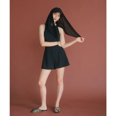 【日本 green label relaxing】雪紡感後背挖空連身泳衣6