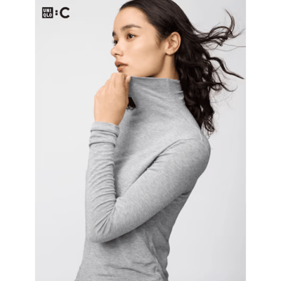 【日本UNIQLO感謝祭】極暖發熱衣喀什米爾混紡高領 T恤1