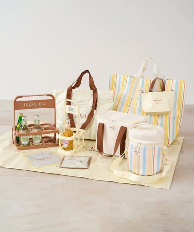 【 3COINS 】可折疊飲料提籃 2瓶用3