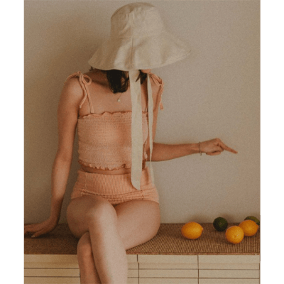 【 titivate 】日系透膚長版前開比基尼兩件式泳裝6