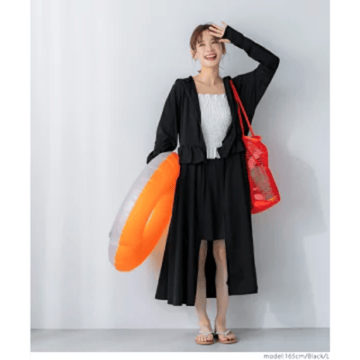 【日本 coca】水陸兩用抗UV連身外套連帽防曬衣10