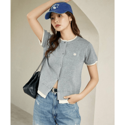 【 MARY QUANT 】限定展開・層次感短袖針織外套4