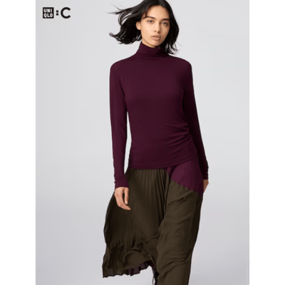 【日本UNIQLO感謝祭】極暖發熱衣喀什米爾混紡高領 T恤5