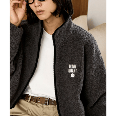【 MARY QUANT × PUBLUX 】別注撞色滾邊毛絨外套9