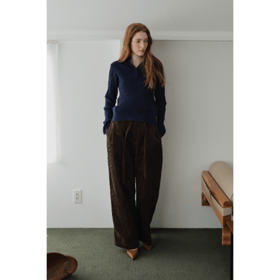 【 tento 】Lace-Trim V-Neck Knit Sweater｜蕾絲V領針織毛衣7