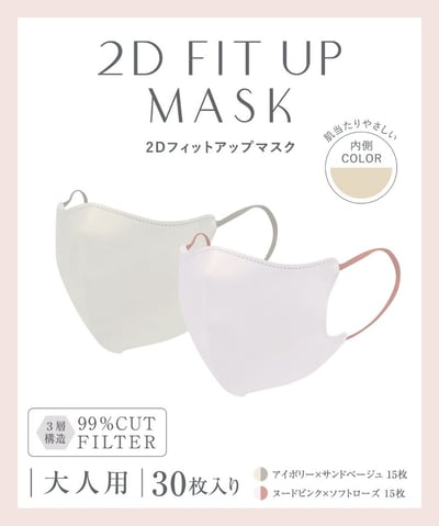 【3COINS】2D自然貼合口罩 30片裝6