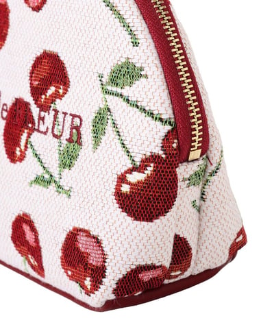 【 Maison de FLEUR 】Cerise Claire 櫻桃提花收納包 🍒2