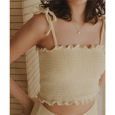 【 titivate 】日系透膚長版前開比基尼兩件式泳裝8